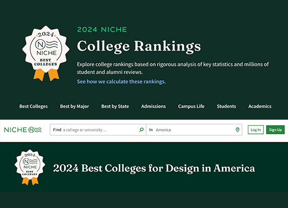 美国高校版大众点评：NICHE 2024美国最佳设计学院大学排名