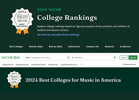 美国高校版大众点评：NICHE 2024美国最佳音乐学院大学排名